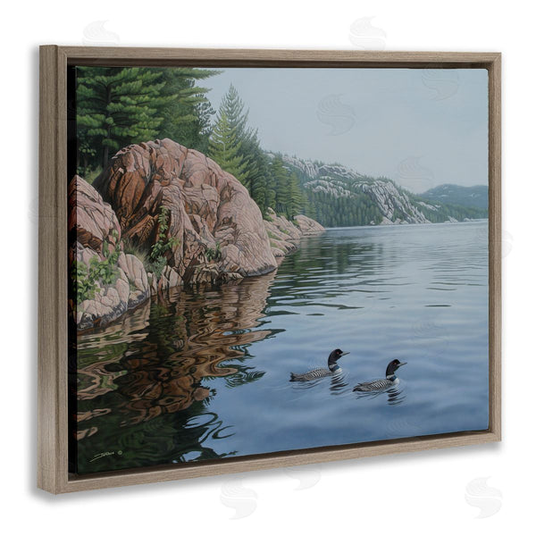 Stupell Industries Clinton Jammer | Swimming Ducks Landscape Wall Art
