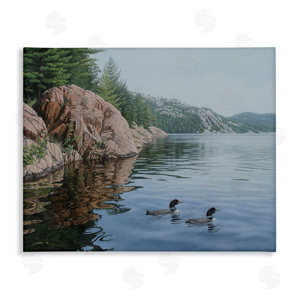 stupell industries Clinton Jammer | Swimming Ducks Landscape Wall Art