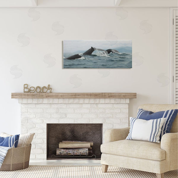 Stupell Industries Clinton Jammer | Whale Tales Ocean Splash Wall Art