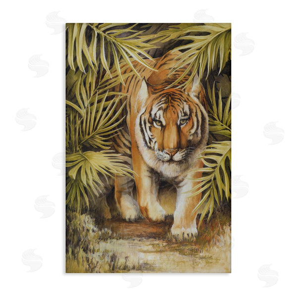 stupell industries Cloverfield and Co. | Tiger Prowling Through Leaves