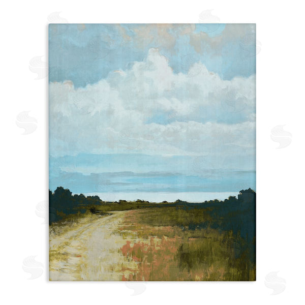 stupell industries Cloverfield & Co. | Atmospheric Blue Clouds Over Rural Country Path Wall Art