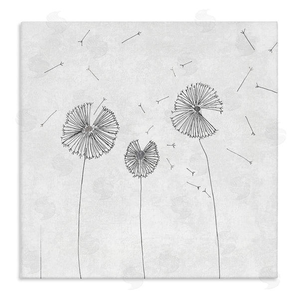 stupell industries Cloverfield & Co. | Dandelion Florals Flying Seeds Flower Line Art Drawing Wall Art