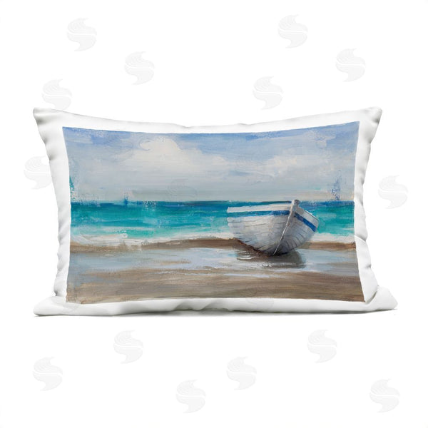 Stupell Industries Cloverfield & Co. | Painterly Boat On The Shore Throw Pillow