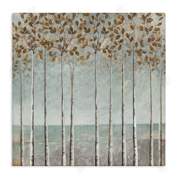stupell industries Cloverfield & Co. | Tall Birch Tree Trunks Blossoming Fall Leaves Wall Art