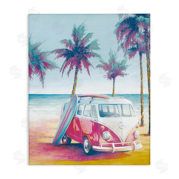 stupell industries Cloverfield & Co. | Tropical Minibus on Beach Wall Art