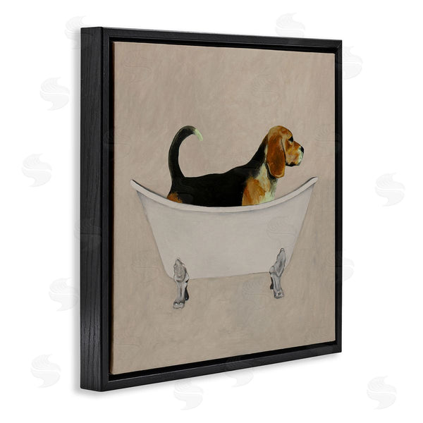Stupell Industries Coco De Paris | Beagle In Tub Bathroom Pet Wall Art