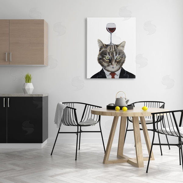 Stupell Industries Coco De Paris | Cat In Suit Wine Glass Wall Art