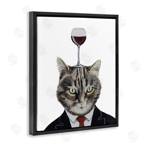 Stupell Industries Coco De Paris | Cat In Suit Wine Glass Wall Art
