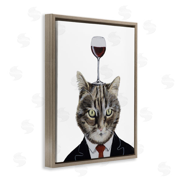 Stupell Industries Coco De Paris | Cat In Suit Wine Glass Wall Art