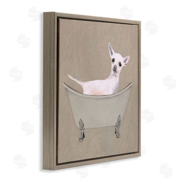 Stupell Industries Coco De Paris | Chihuahua Vintage Bathtub Pet Wall Art