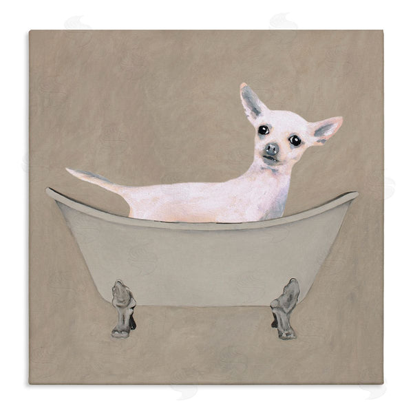 stupell industries Coco de Paris | Chihuahua Vintage Bathtub Pet Wall Art