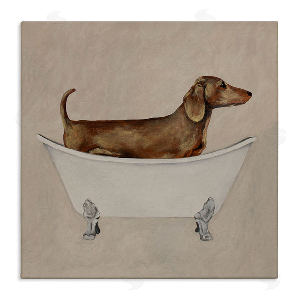 stupell industries Coco de Paris | Dachshund Dog Vintage Bathtub Wall Art
