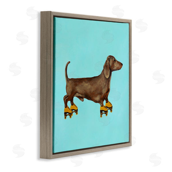 Stupell Industries Coco De Paris | Funny Dachshund On Roller Skates