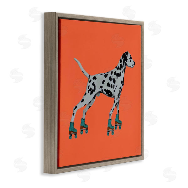 Stupell Industries Coco De Paris | Orange Dalmatian Rollerskating Wall Art