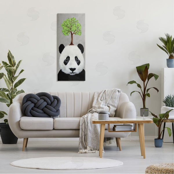Stupell Industries Coco De Paris | Panda Bear & Tree Nature Portrait Wall Art