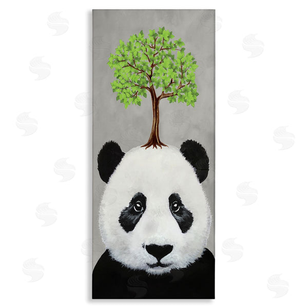 stupell industries Coco de Paris | Panda Bear & Tree Nature Portrait Wall Art