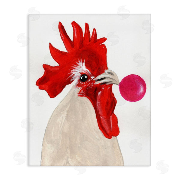 stupell industries Coco de Paris | Rooster Blowing Bubblegum Wall Art