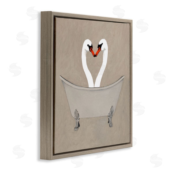 Stupell Industries Coco De Paris | Two Swans Heart Shape Bathtub Wall Art