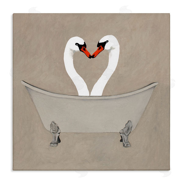 stupell industries Coco de Paris | Two Swans Heart Shape Bathtub Wall Art