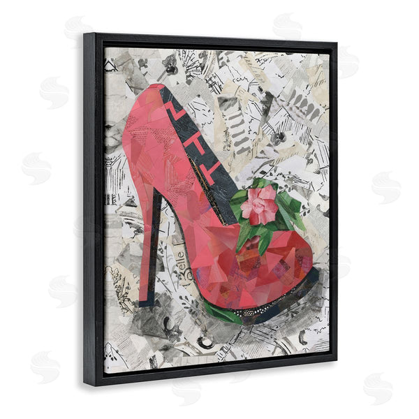 Stupell Industries Coco Good | Collaged Pink Heel Wall Art