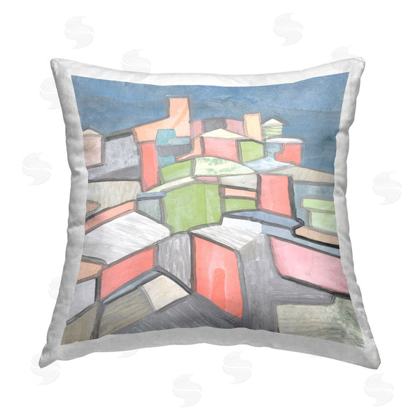 stupell industries Coco Good | Contemporary Shapes Arrangement Printed Throw Pillow
