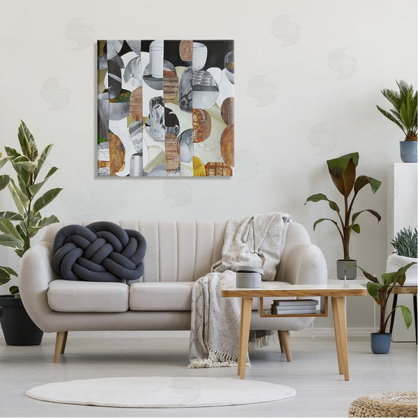 Stupell Industries Coco Good | Nubian Sundance Abstract Shapes Collage Wall Art