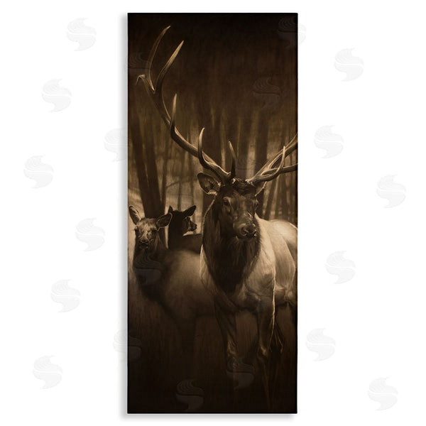 stupell industries Cole Johnson | Buck and Deer Portrait Wall Art
