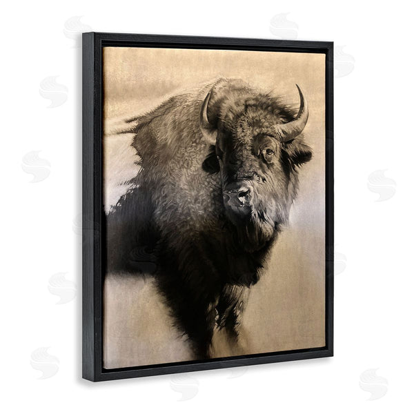 Stupell Industries Cole Johnson | Young Bull Vintage Portrait Realistic Rustic Drawing Wall Art
