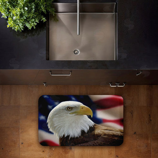 Stupell Industries Collin Bogle | American Bald Eagle Anti-Fatigue Mat