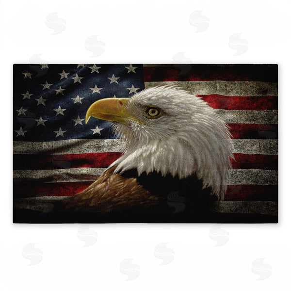 stupell industries Collin Bogle | Bald Eagle Portrait Non-Woven Door Mat