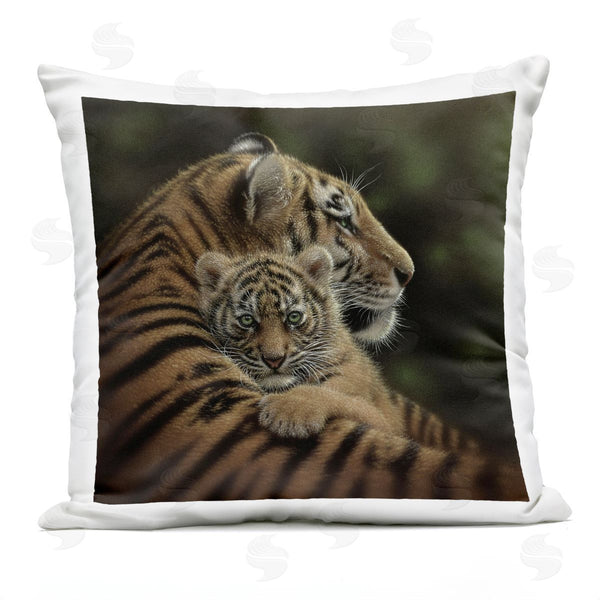 Stupell Industries Collin Bogle | Cherished Tiger Cub Printed Throw Pillow