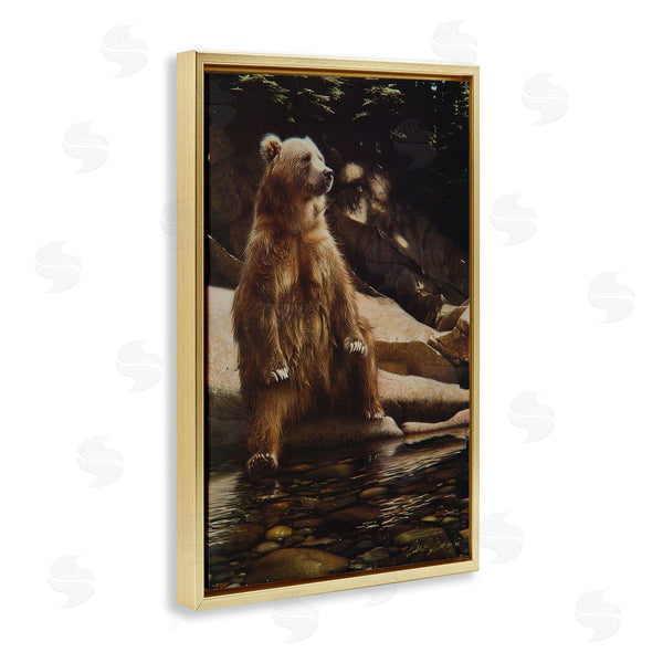Stupell Industries Collin Bogle | Cool Foot Brown Bear