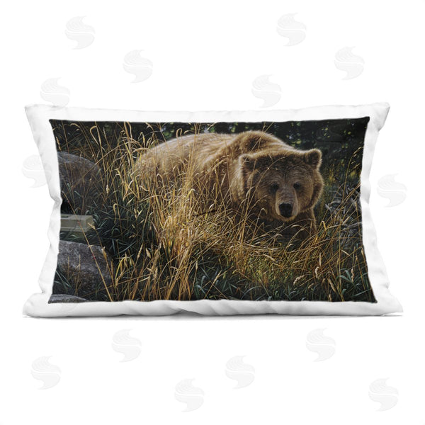 stupell industries Collin Bogle | Crossing Paths Grizzly Bear Printed Throw Pillow