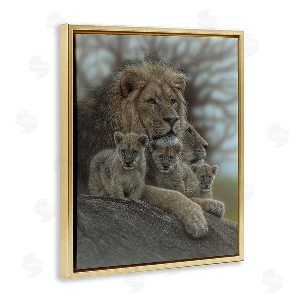 Stupell Industries Collin Bogle | Family Man Lion Cubs