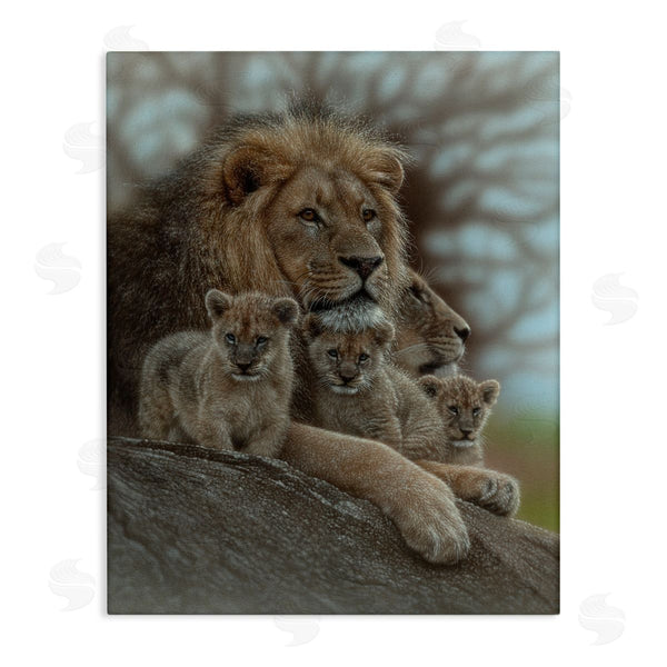 stupell industries Collin Bogle | Family Man Lion Cubs