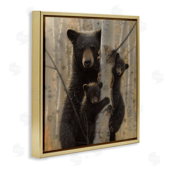 Stupell Industries Collin Bogle | Forest Black Bear And Cubs