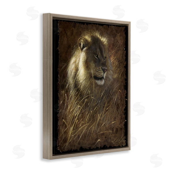 Stupell Industries Collin Bogle | Lion On Rustic Bark