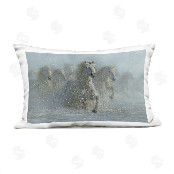 Stupell Industries Collin Bogle | Running Wild Horses Splashing Printed Throw Pillow