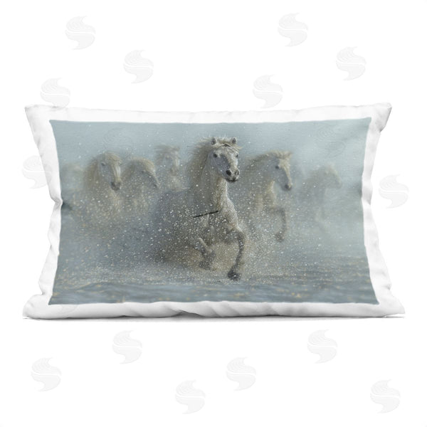 stupell industries Collin Bogle | Running Wild Horses Splashing Printed Throw Pillow