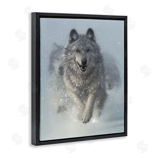 Stupell Industries Collin Bogle | Snow Plow Running Wolf Pack