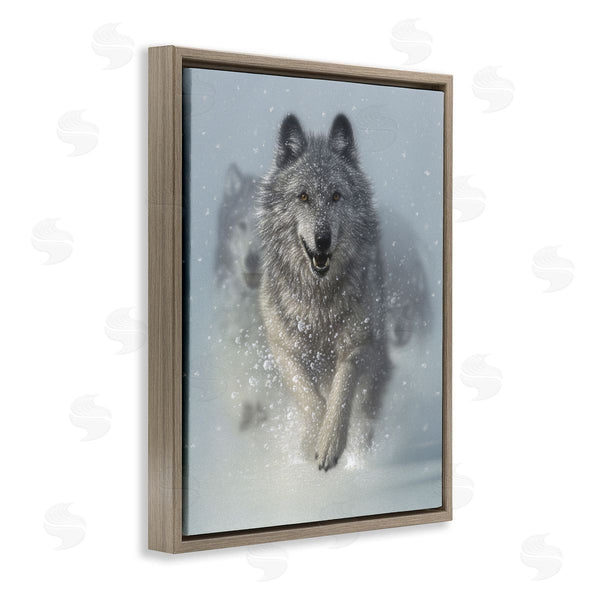 Stupell Industries Collin Bogle | Snow Plow Running Wolf Pack