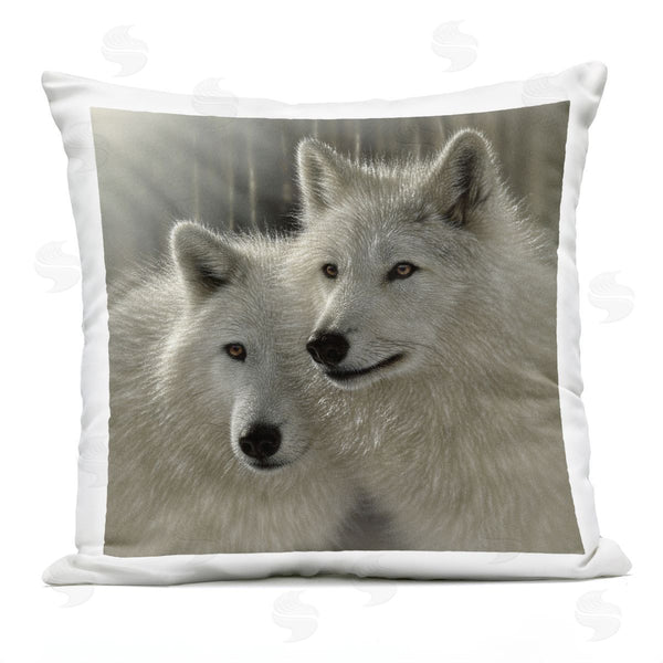 Stupell Industries Collin Bogle | Sunlit Soulmates Wolves Printed Throw Pillow