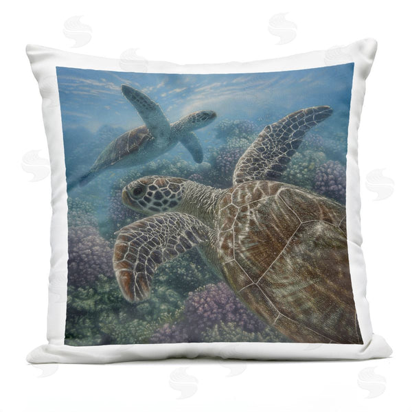 Stupell Industries Collin Bogle | Turtle Bay Over Reef Printed Throw Pillow