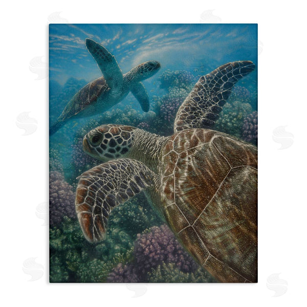 stupell industries Collin Bogle | Turtle Bay over Reef Wall Art
