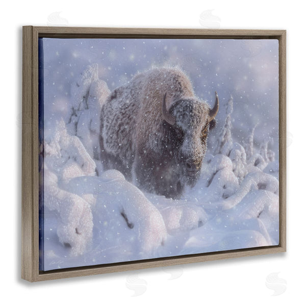 Stupell Industries Collin Bogle | Winter Bison In Deep