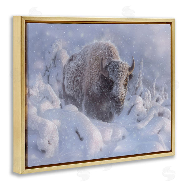 Stupell Industries Collin Bogle | Winter Bison In Deep