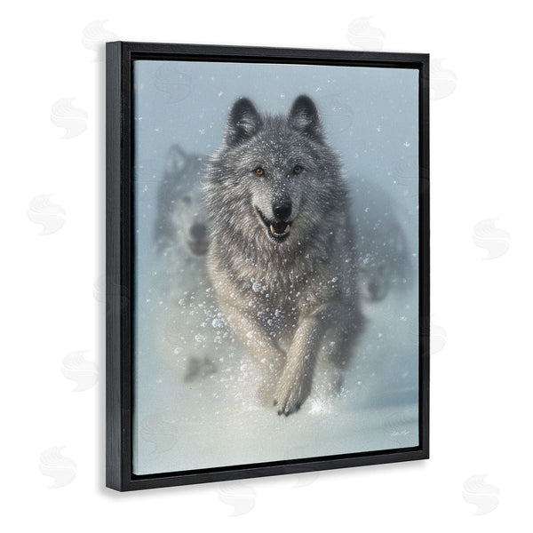 Stupell Industries Collin Bogle | Wolves Running Through Snow