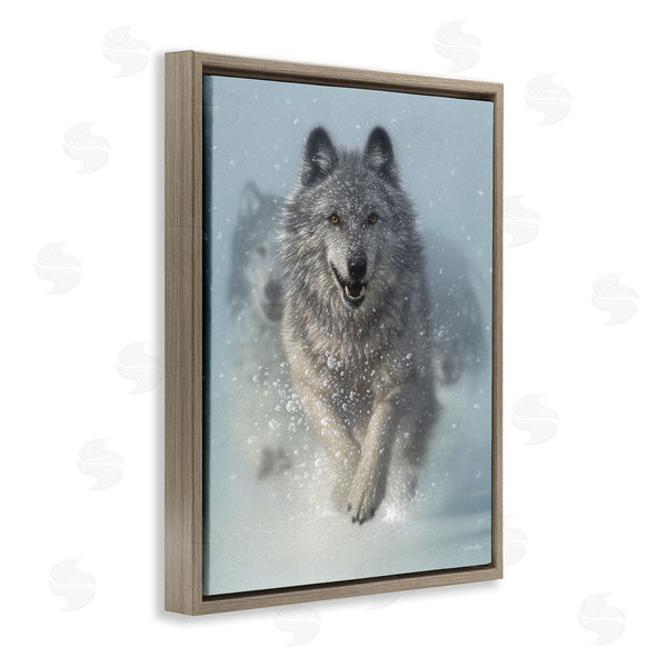 Stupell Industries Collin Bogle | Wolves Running Through Snow