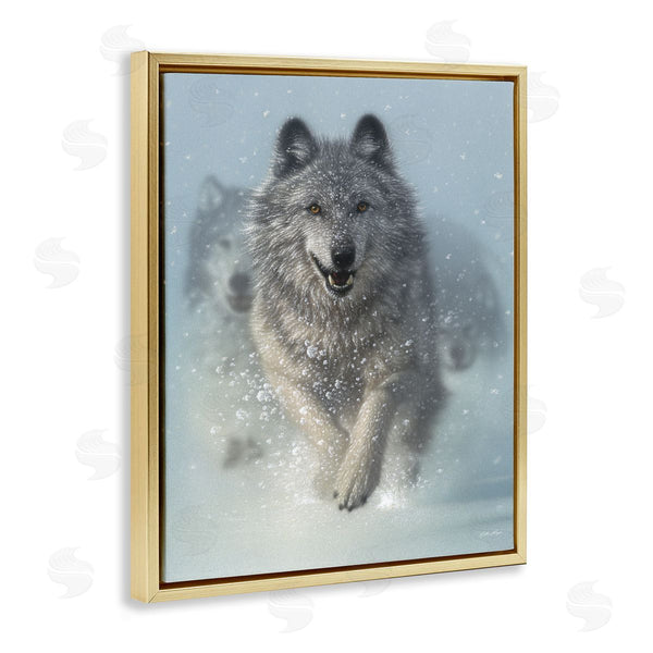 Stupell Industries Collin Bogle | Wolves Running Through Snow