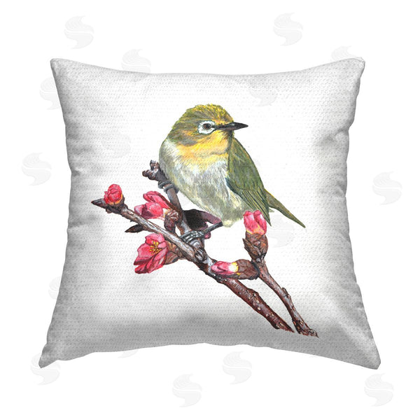 Stupell Industries Connie Resch | Bird On Floral Branch Printed Throw Pillow